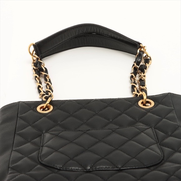 Chanel Matelasse Coco Mark Double Chain Caviar Skin Black - Picture 8 of 8